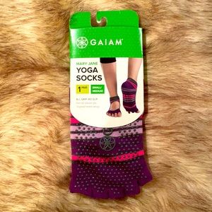 Gaiam Mary Jane Yoga Socks